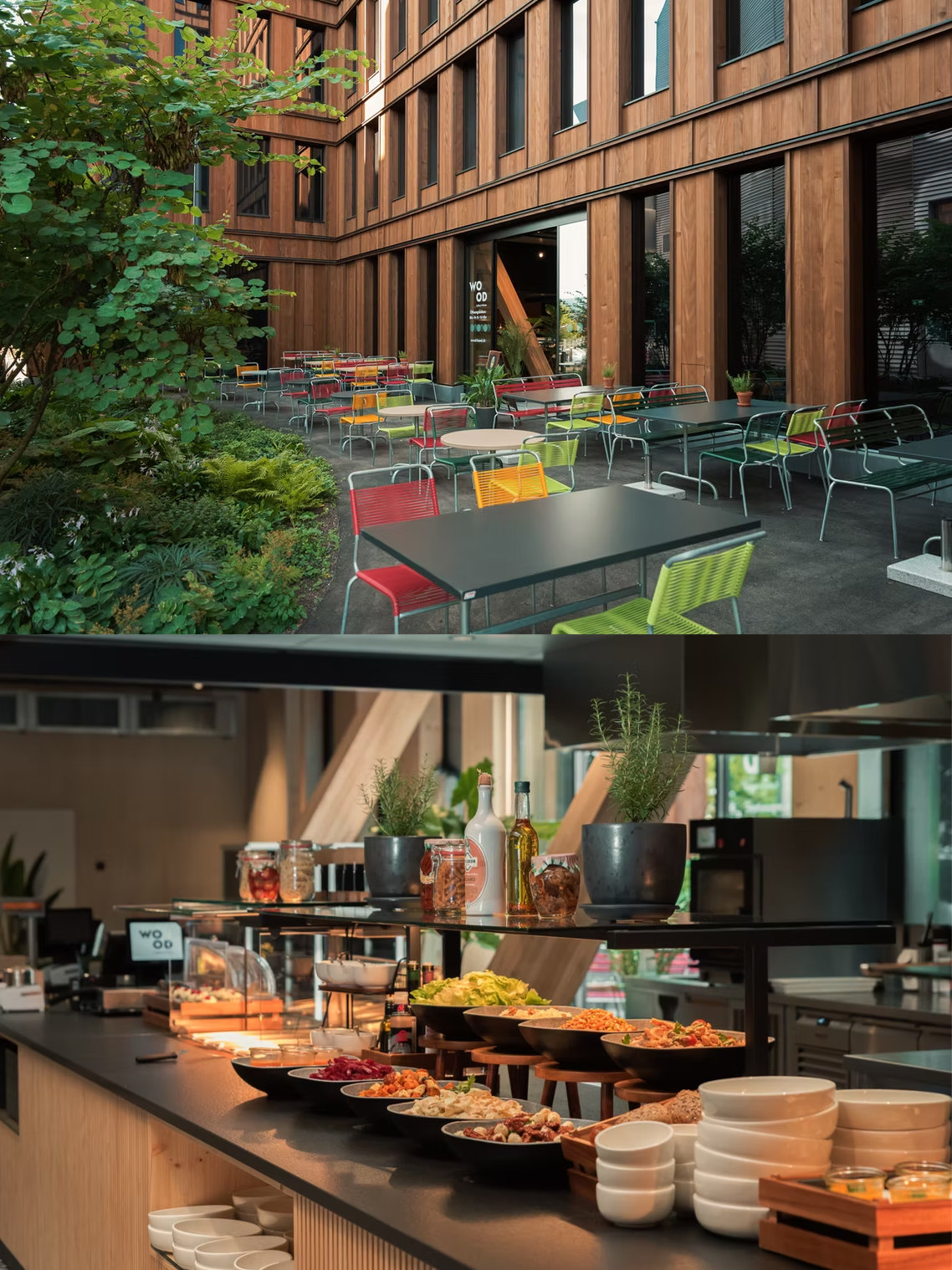 wood garden buffet portrait
